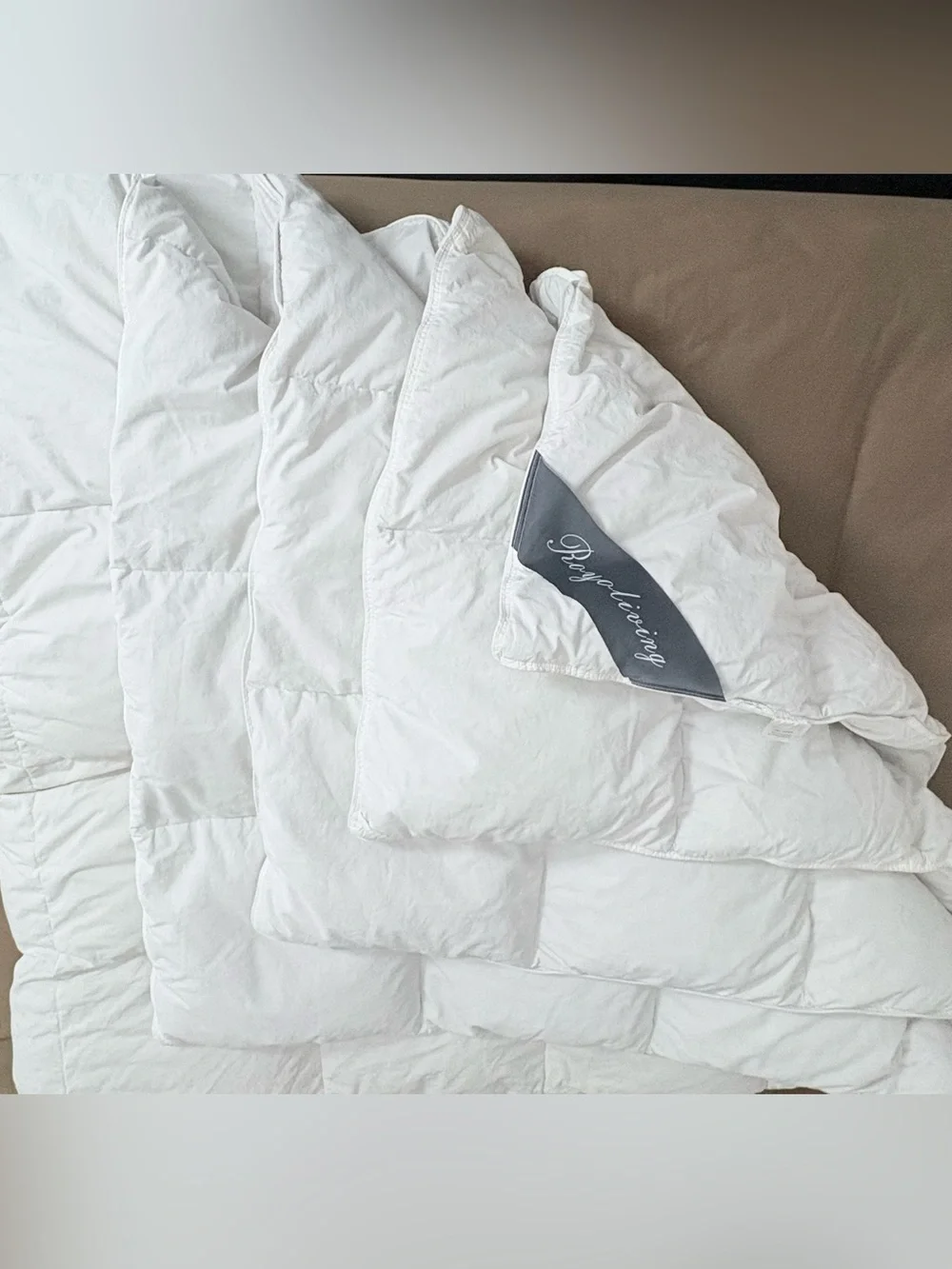 XL Queen 100% Goosedown Feather Comforter All Season Duvet White Organic Cotton